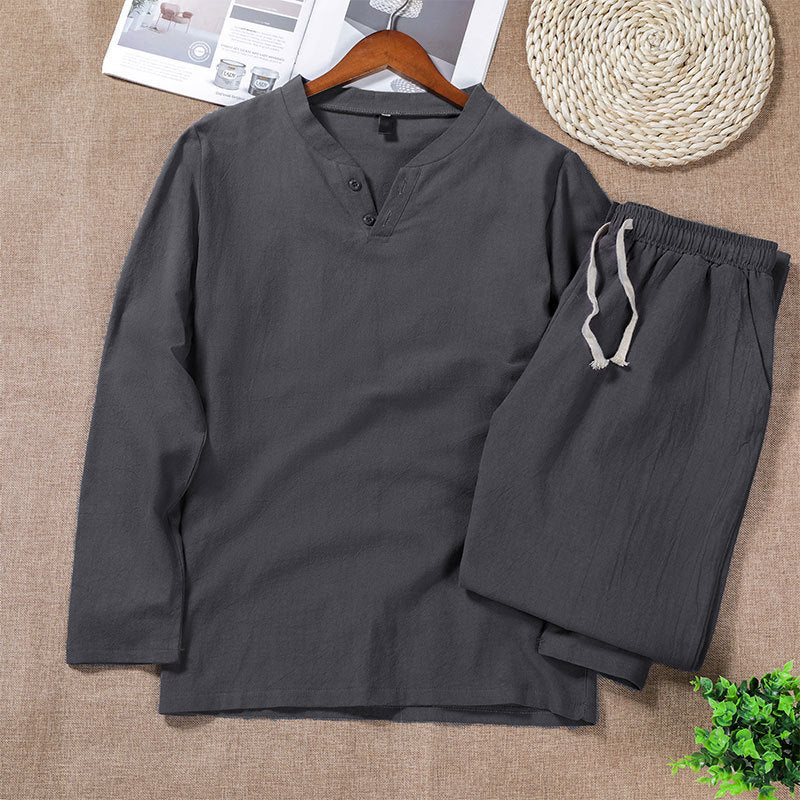 Chinese Linen Pullover Shirt