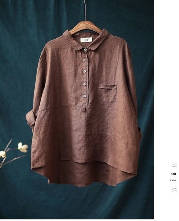 Breathable Solid Lapel Shirt