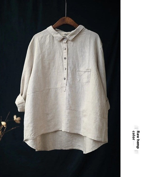 Breathable Solid Lapel Shirt