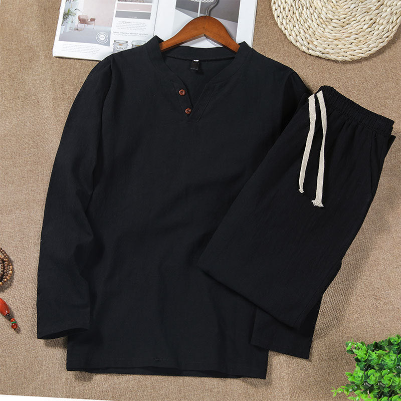 Chinese Linen Pullover Shirt