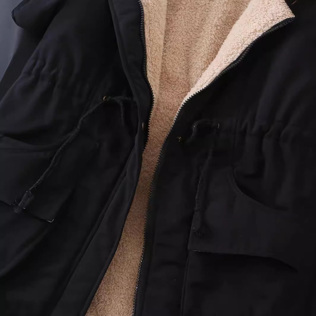 Dawstring Waist-tight Coat