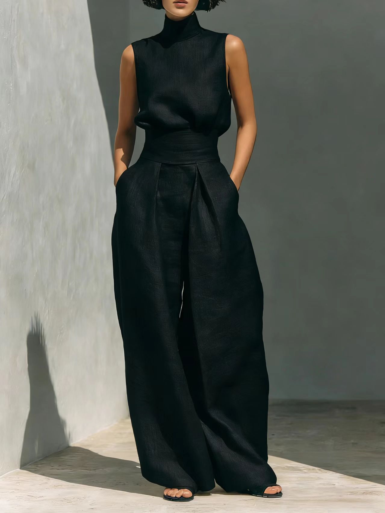 Stand-up Collar Pullover