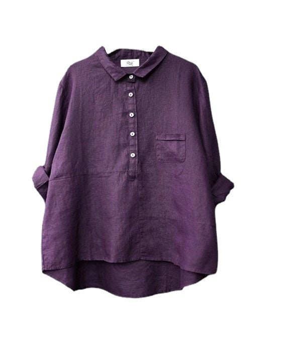 Breathable Solid Lapel Shirt