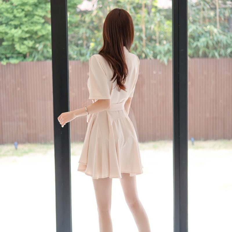 All-Match Waist Tie Skirt