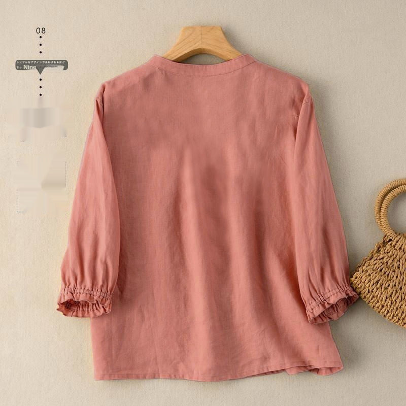 Casual Retro Women Shirt