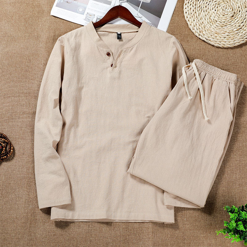 Chinese Linen Pullover Shirt