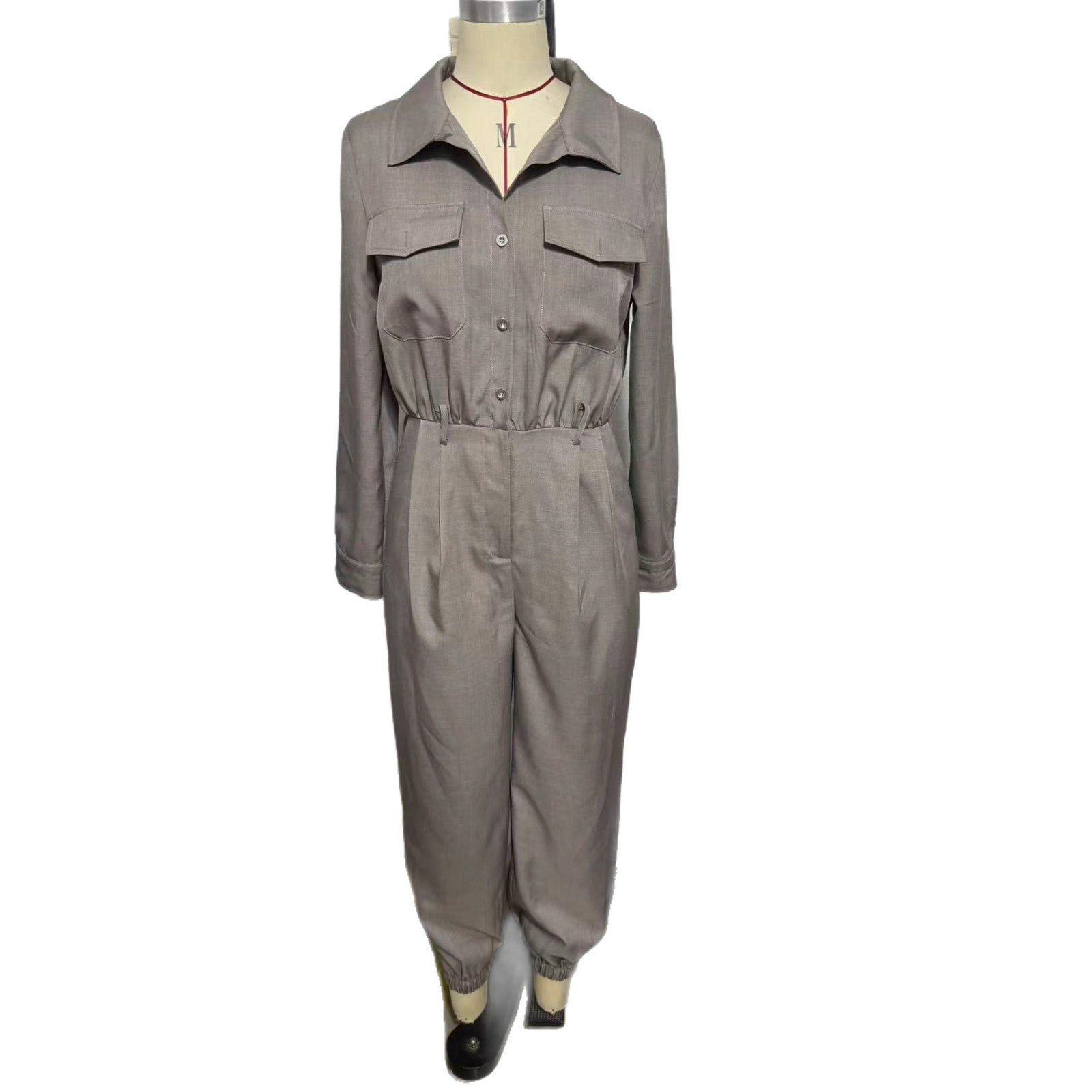 Casual Long Sleeve Jumpsuit