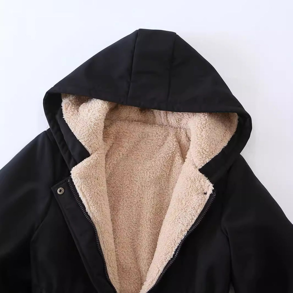 Dawstring Waist-tight Coat