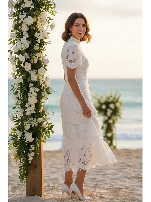 White Lace Wedding Dress