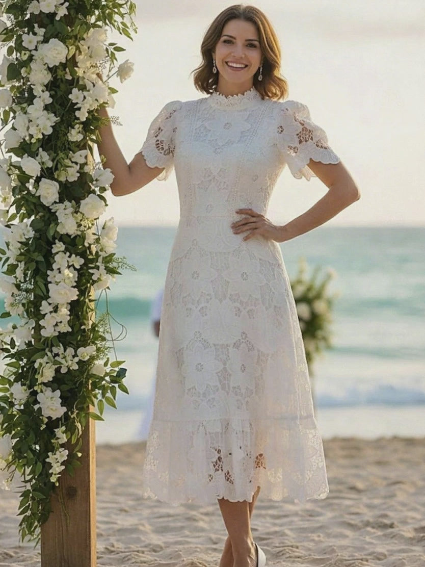 White Lace Wedding Dress